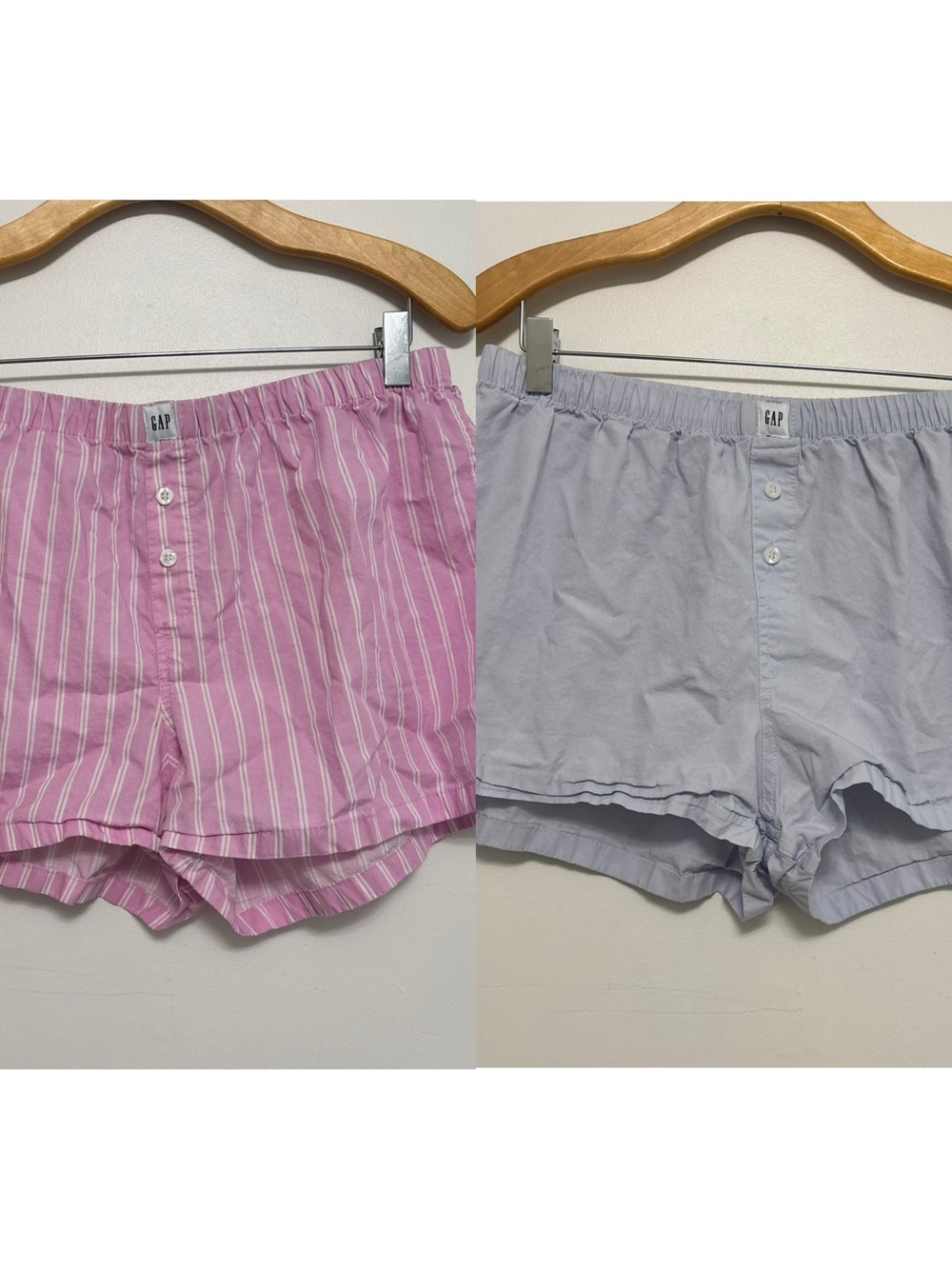 GAP Two-Pack Boxer Shorts in Pink Stripe and Light Blue